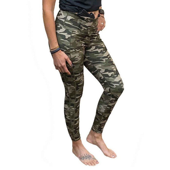 GWG Eclipse Camo Leggings Urban Camo Concealed Carry Waistband Size: XLarge NWT