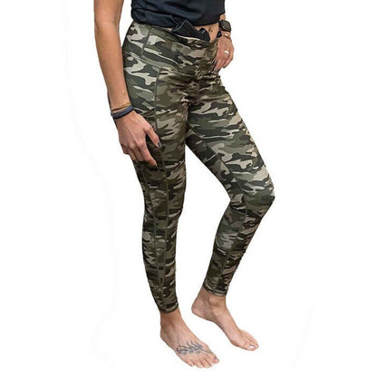 GWG Eclipse Camo Leggings Urban Camo Concealed Carry Waistband Size: XLarge NWT
