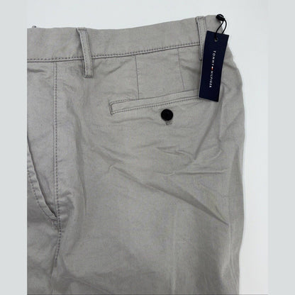 $80 Tommy Hilfiger Men The Flex Chino Cotton Casual Pants -Drizzle Grey-32W 30L