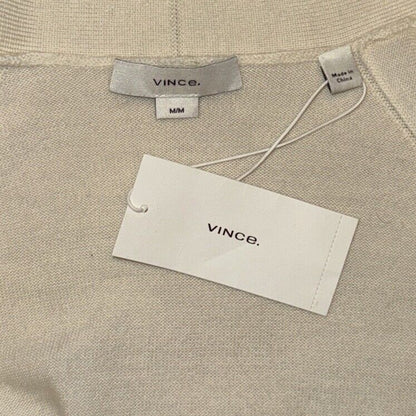 $395 Vince Women’s Drop Shoulder Wool Cardigan Sweater -Ivory- Medium - New
