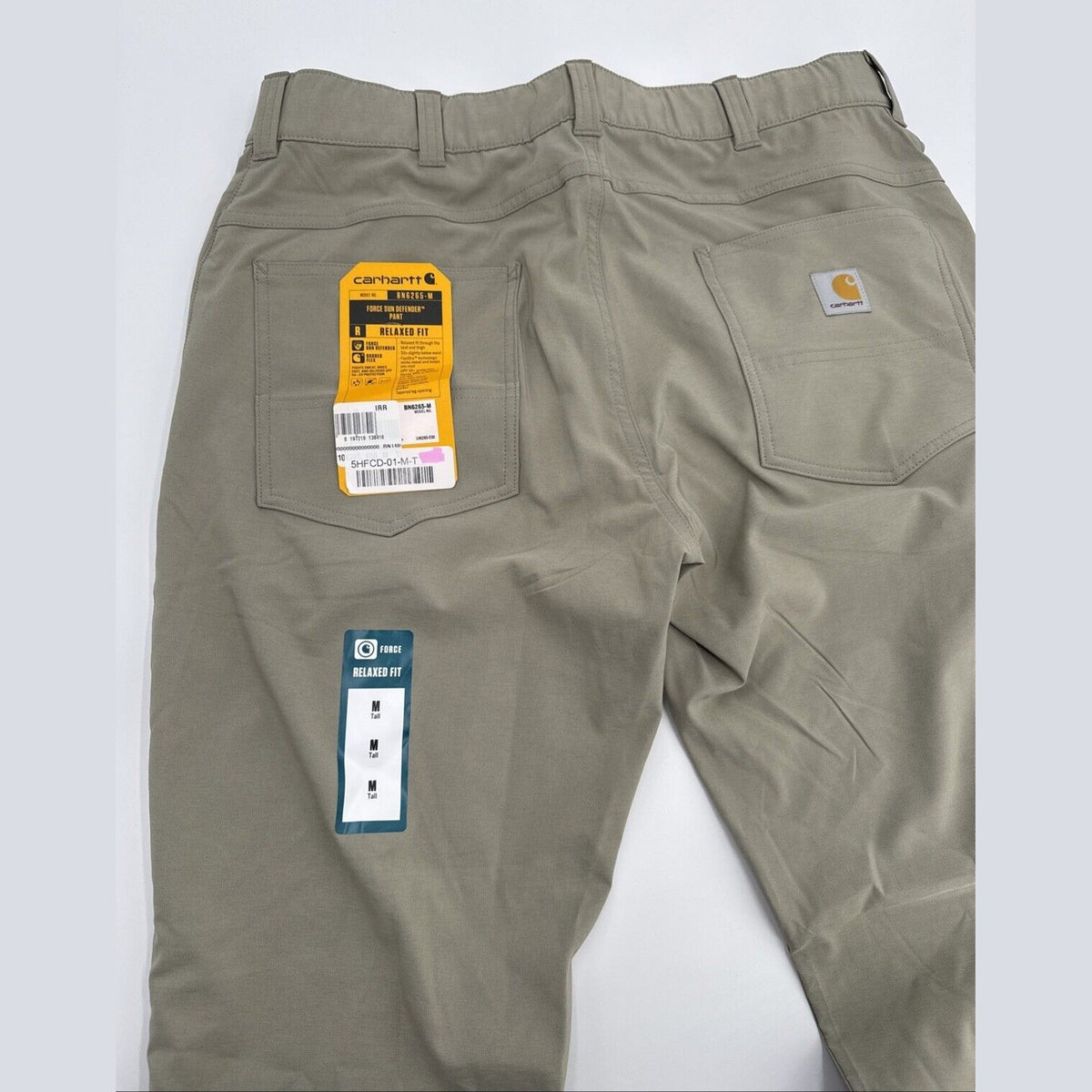 $98 Carhartt Men’s Force Sun Defender Lightweight Relaxed Fit Pants-Beige-Medium