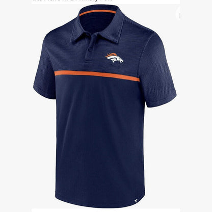 Fanatics Men’s Denver Broncos Primary Polo Shirt NFL - Blue/Orange-Small-New Tag