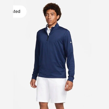 $75 Nike Victory Men's Dri-FIT 1/2-Zip Golf Top FD5837-Navy - Medium -New