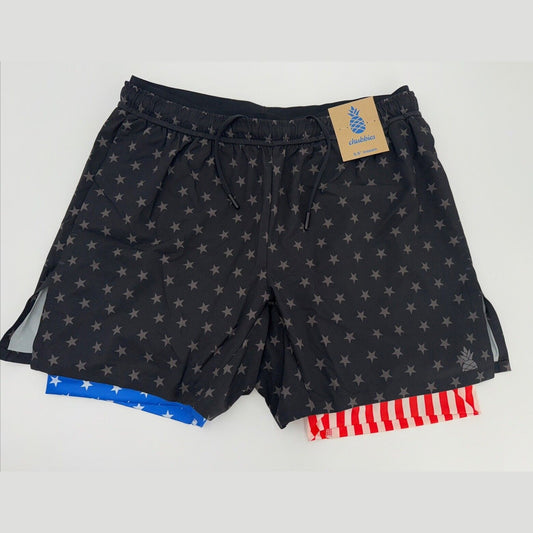 $80 Chubbies Men’s The Danger Zone 5.5” Ultimate Training Shorts-Black-Medium