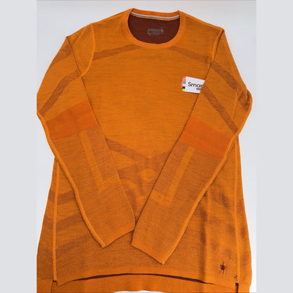 $130 Smartwool Women’s Intraknit Merino Base Layer Crew-Marmalade-Small-New Tag