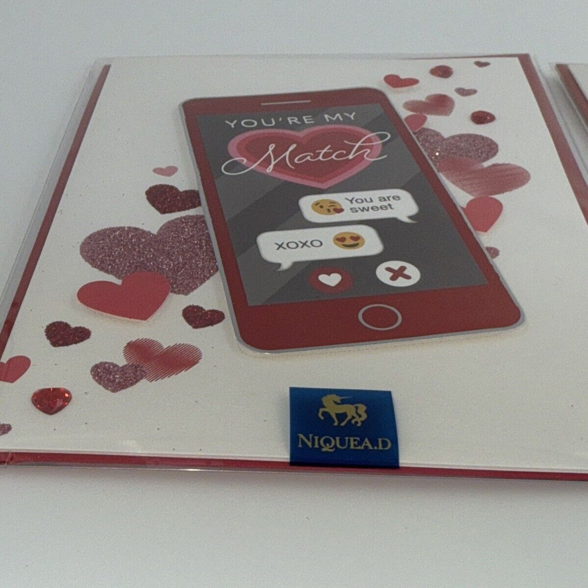 Lot Of 2 Niquea.D Dimensional Valentine's Day Greeting Cards- Upscaled Quality!