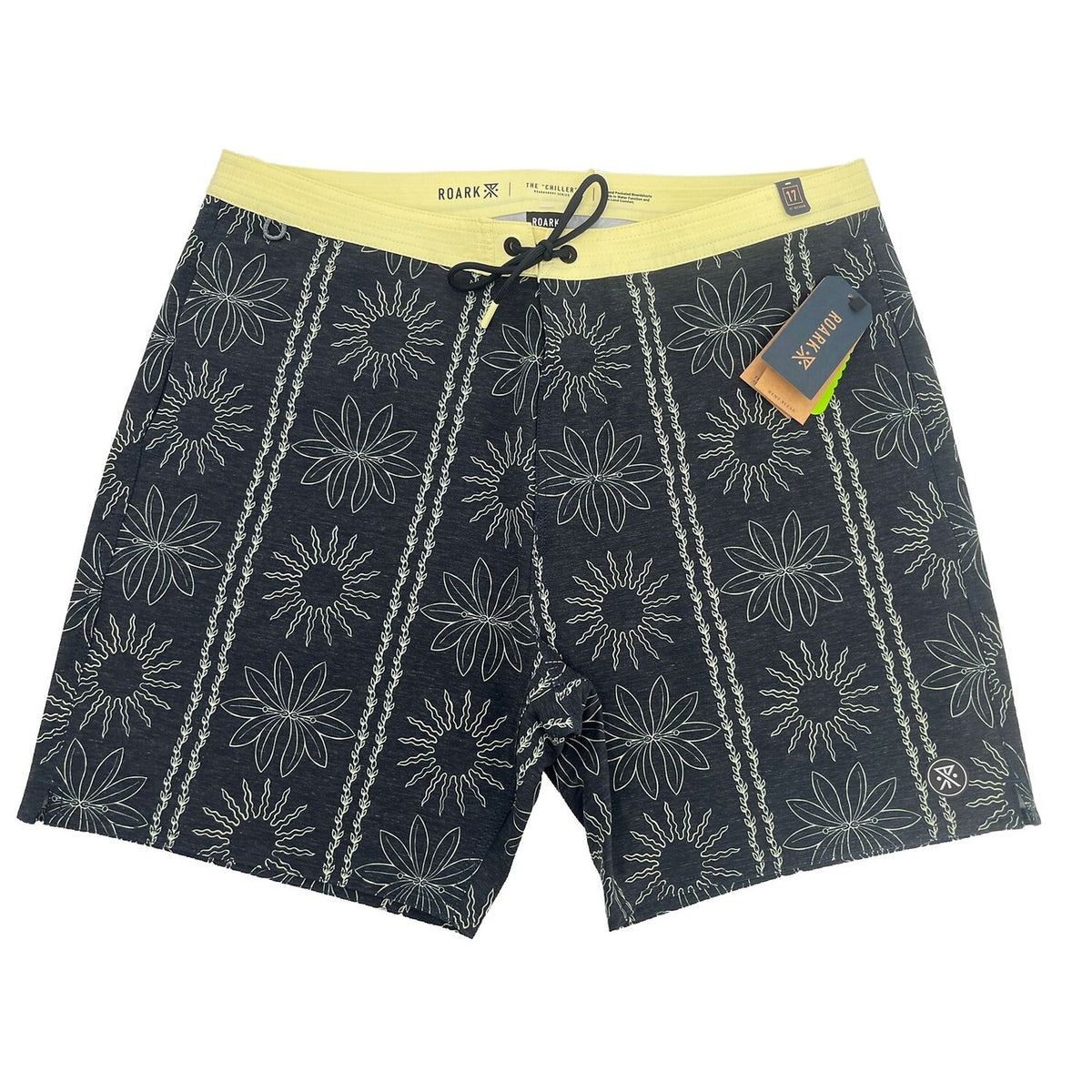 $89 Roark Men’s Chiller 17” Boardshorts Trunks Drawstring-Dark Navy-33W- New Tag