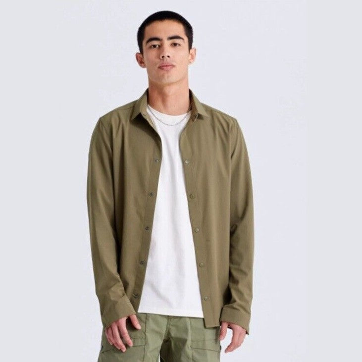 $150 FJALLRAVEN Men’s Specialized S/F Sun Long Sleeve Shirt-Khaki - Small- New