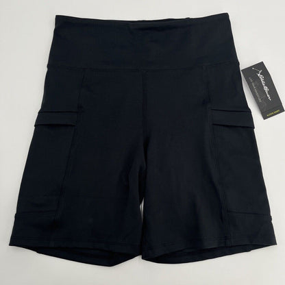 $45 Eddie Bauer Women’s Alcove Compression Shorts- Black-Medium-New Tag