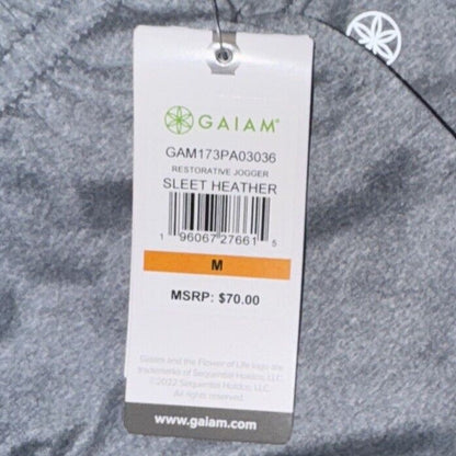 $70 Gaiam Men’s Restorative Slim Fit Jogger- Sleet Heather- Medium