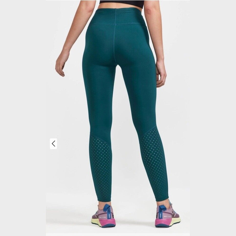 $78 Craft Women’s Running ADV Essence Perforate Tights - Opal Green- Medium-New