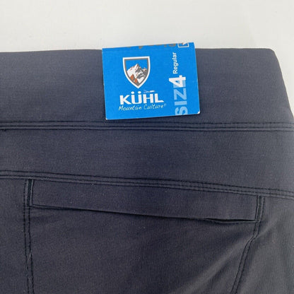 $99 Kuhl Women’s Transcendr Pants Skinny Ankle Zip Hiking Outdoor-Black-Size: 4