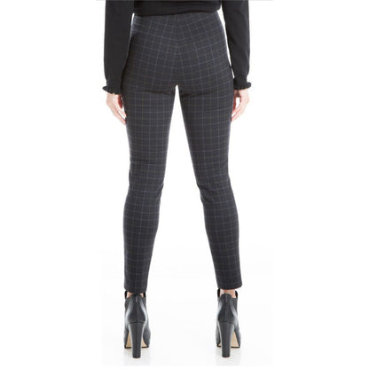 Max Studio High Waist Skinny Leggings- Black Gray Plaid-Medium- NWT - $98 MSRP