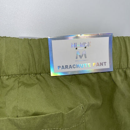$40 Tinseltown Juniors D-Ring Parachute Pants - Moss Stone Lime - Medium -NWT