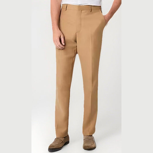 JF Ferrar Men’s Slim Classic Fit Flat Front Suit Pants-Florence Brown-29W 30L