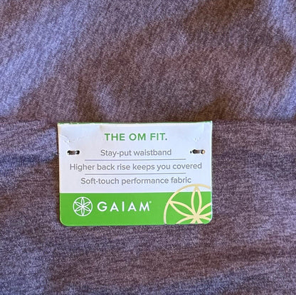 Gaiam Women’s - Zen Marled Flare Legging-Huckleberry Heather-Med- New Tag $55
