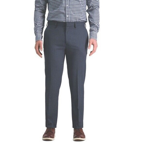Haggar Men’s Perfect Fit Comfort Straight Slim Fit Dress Pants- Ink - 32Wx34L