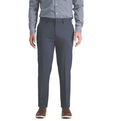 Haggar Men’s Perfect Fit Comfort Straight Slim Fit Dress Pants- Ink - 32Wx34L