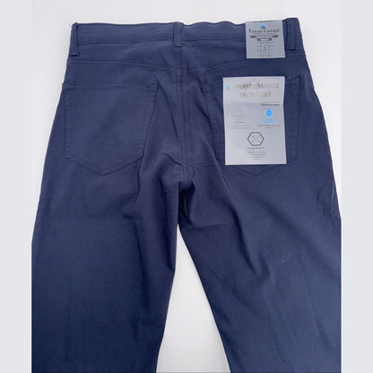 $108 Tailor Vintage Men's Canaan Performance Tech Pants Slim Fit- Navy -30W 32L