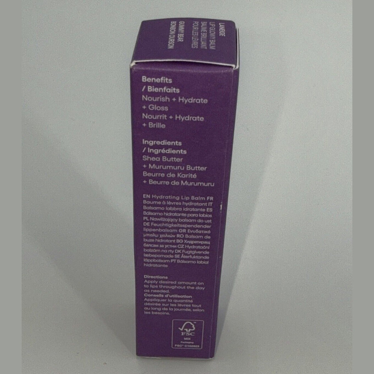 Laneige Lip Balm - Hydrating Glossy Tint (Clear & Concise) Gummy Bear- 0.35oz