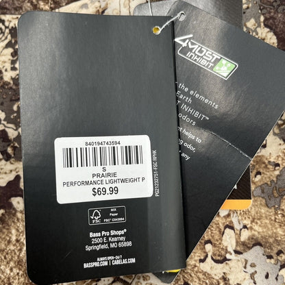 $70 Cabela’s Men’s Lightweight Performance Pants Kanati Camo-Prairie-Small-New
