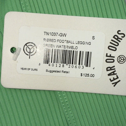 $125 Year of Ours Women’s Ribbed Ribbed Knit Leggings TN1037-GW- Green-Small-NEW