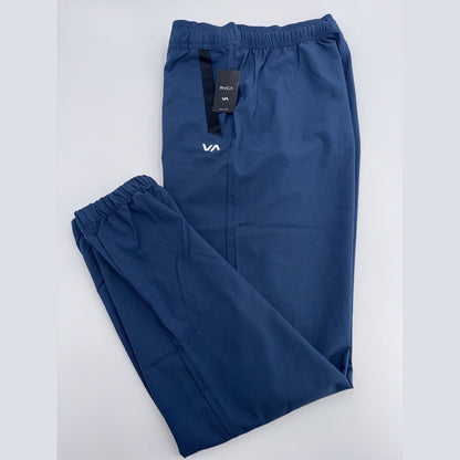 $80 RVCA Men’s Kevin EW Pants Jogger  Elastic Waist Stretch-Navy Blue-Medium-NEW
