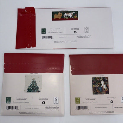 Up With Paper Lot Of 3 Holiday Pop-Up Christmas Cards- Combo - ($36) Great Deal!