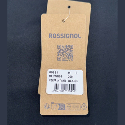 $95 Rossignol Women’s Stretch 3/4 Length Running Tights- Black- Medium- New Tags