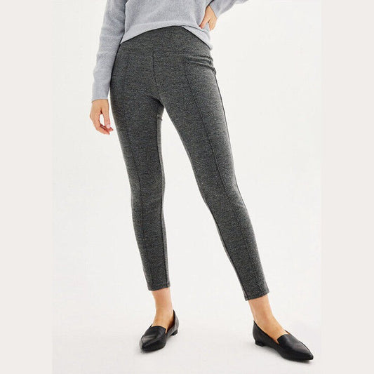 NINE WEST Women's Mid Rise Stretch Knit Ponte Legging- Grey - Small- New Tags