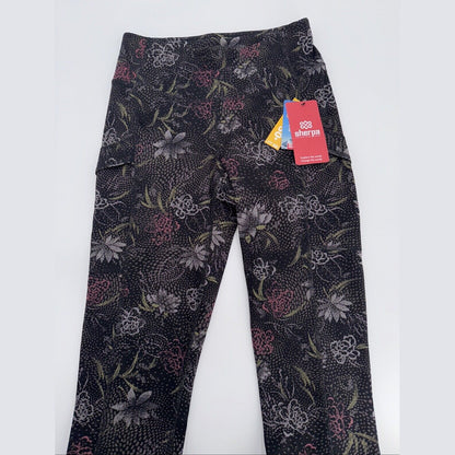 $75 Sherpa Adventure Women’s Nisha Tight Leggings-SW23015-Black Floral-Medium