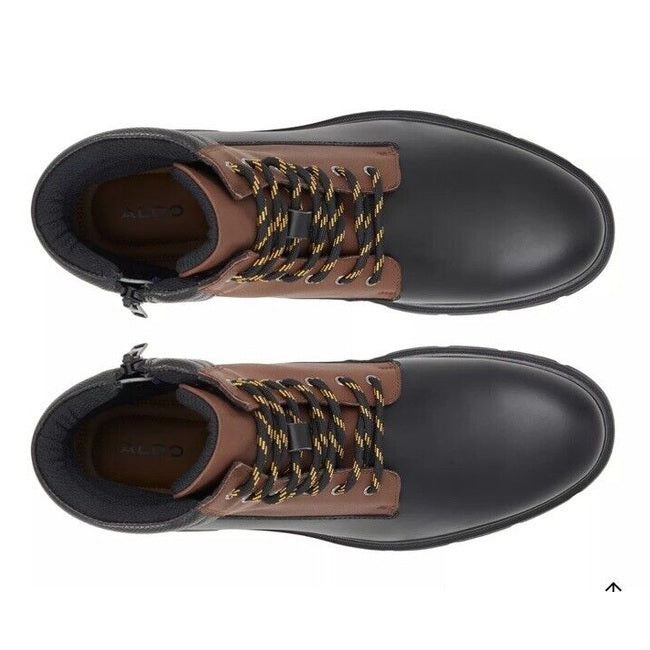 Aldo Men’s Mayfair Lace Boots - Black/Brown- Size: 10M - NEW - Retail $149