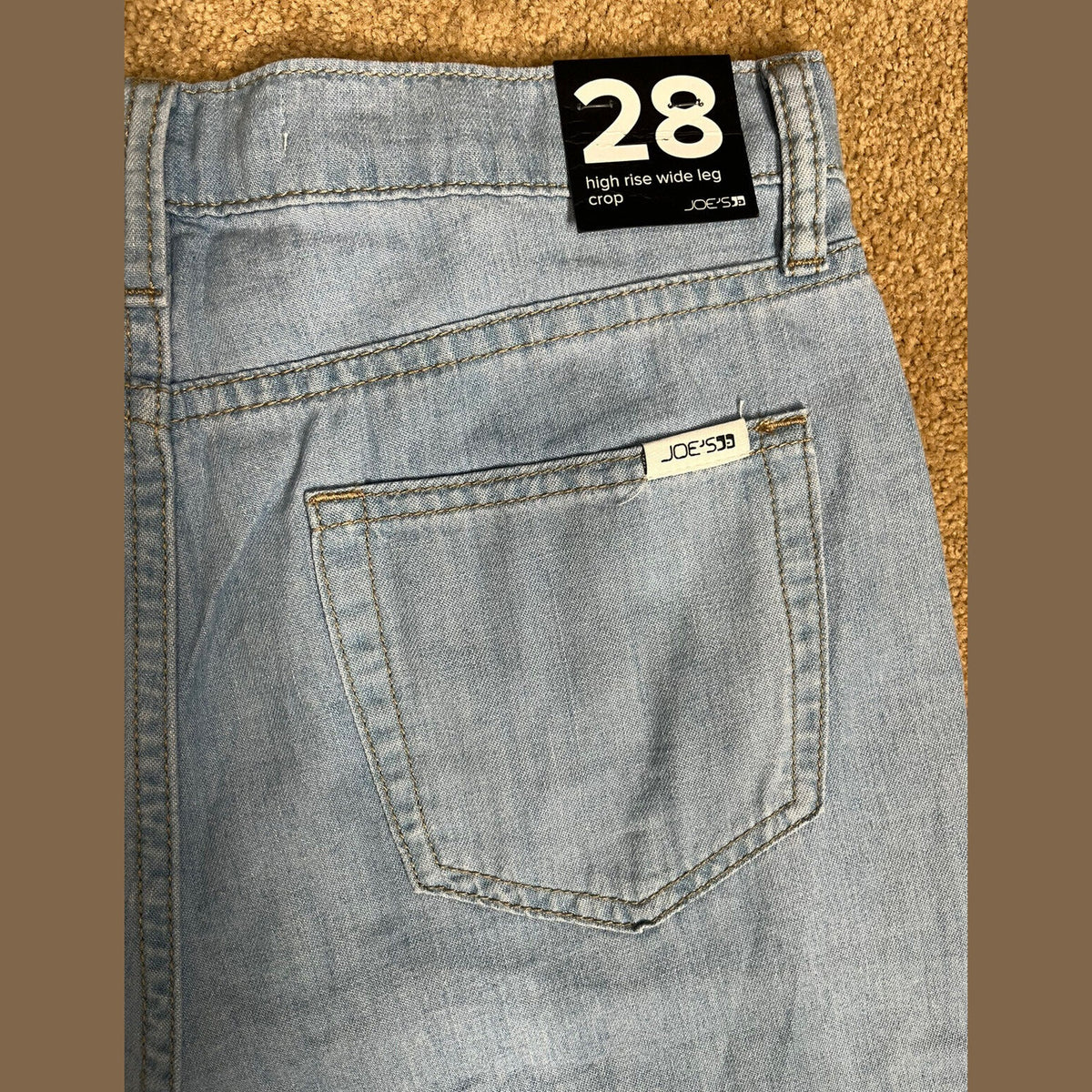 JOE'S Women’s High Rise Wide Leg Crop Jeans-Faithe- Size: 28W 25L-New$195