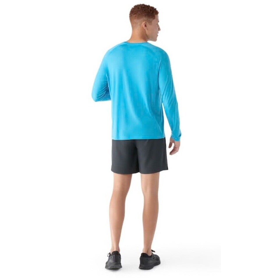 $75 Smartwool Men’s Active Ultralight Long Sleeve Shirt-Iceberg Blue-Large -New