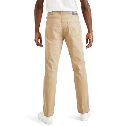 Dockers Men’s Straight Fit Jean Cut All Seasons Tech Jeans Pants-Khaki-33W 30L