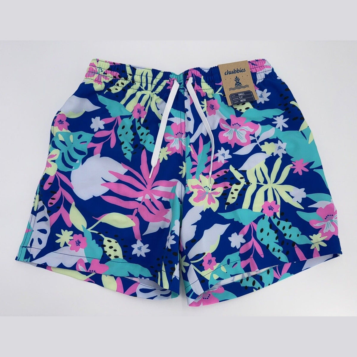 $70 Chubbies The Floral Surprise 5.5" Inseam Swim Trunks- Multi  -Small -New Tag