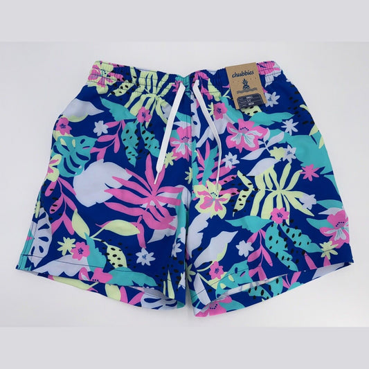 $70 Chubbies The Floral Surprise 5.5" Inseam Swim Trunks- Multi  -Small -New Tag