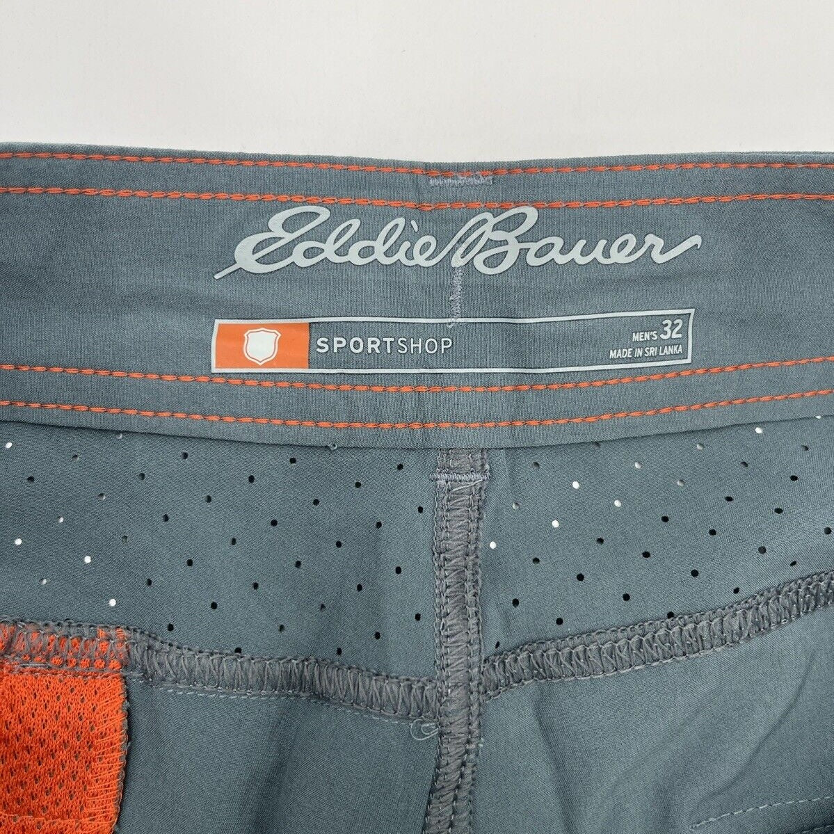 $90 Eddie Bauer Mr Guide Throwline 10" Shorts Lightweight-Graphite-Size: 32W-New