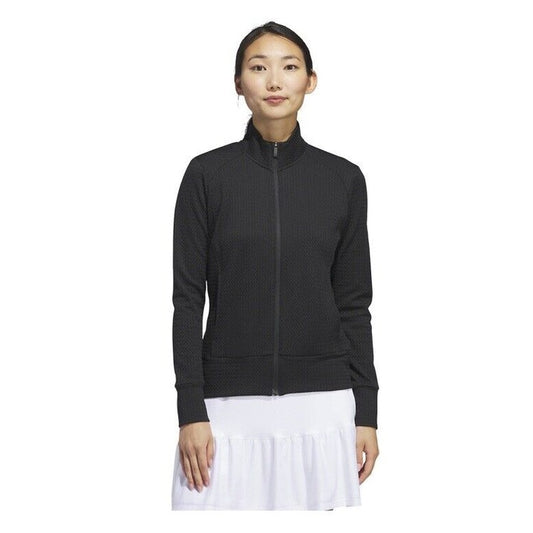 $70 New*2024 Arrival*Adidas Women’s Ultimate365 Textured Zip Jacket-Black-Medium
