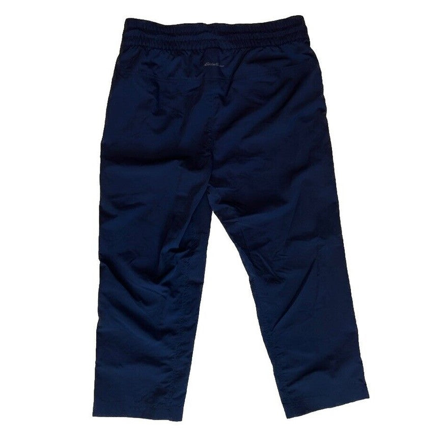 $90 Eddie Bauer Women's Mountain Crinkle Crop Pants-Atlantic Navy- Medium