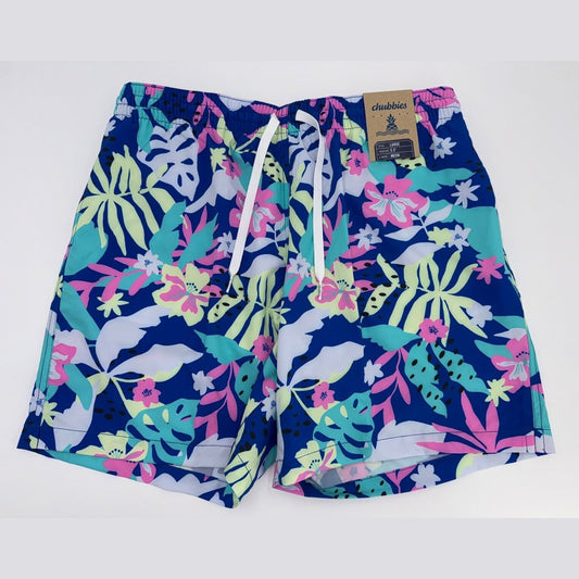 $70 Chubbies The Floral Surprise 5.5" Inseam Swim Trunks- Multi - Large -New Tag