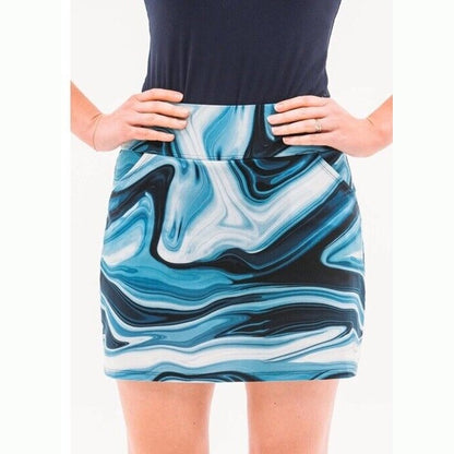 Foray Women’s Golf Tennis 15.5” Skort- Blue Marble - XLarge- NWT $160