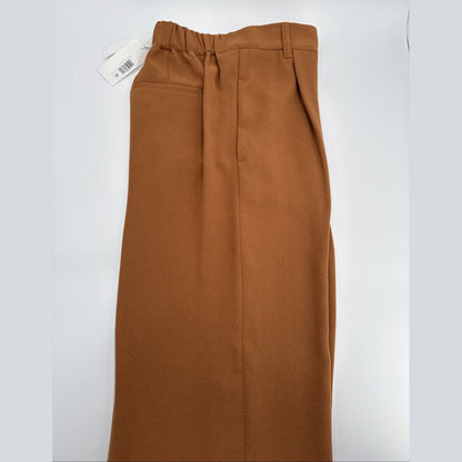 $395 Vince Women’s Wide Leg Pull-On Pants- Brown Tan- Medium- New With Tags