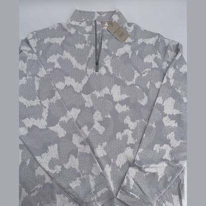 $145 Peter Millar Crown Perth Performance 1/4 Zip Pullover- Grey - Large - NEW