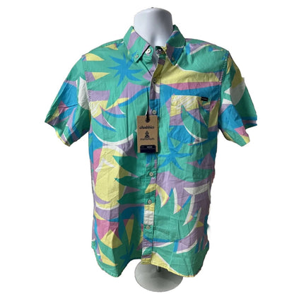 Chubbies Men’s Shirt The Surfside Friday Shirt-Multi -Medium- New Tag $65