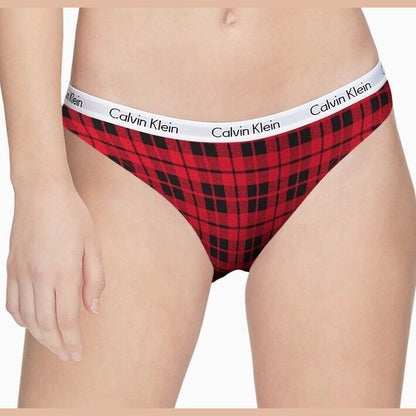3 Pair Calvin Klein Women’s Carousel Bikini Panty D1618- 2 Red/ 1 White- Medium