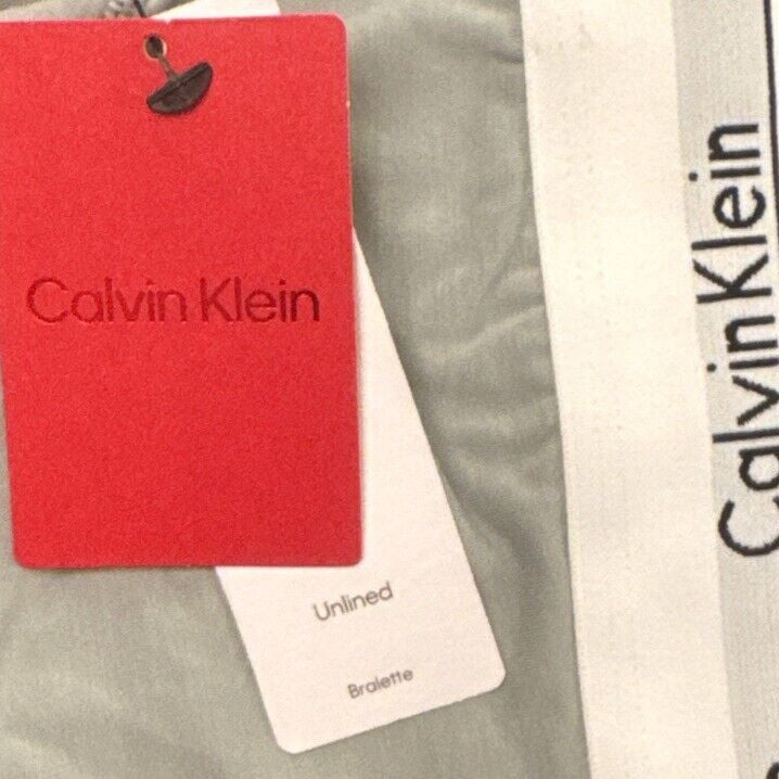 Calvin Klein Women's Modern Cotton Unlined Bralette F3785- Sage Meadow- Medium