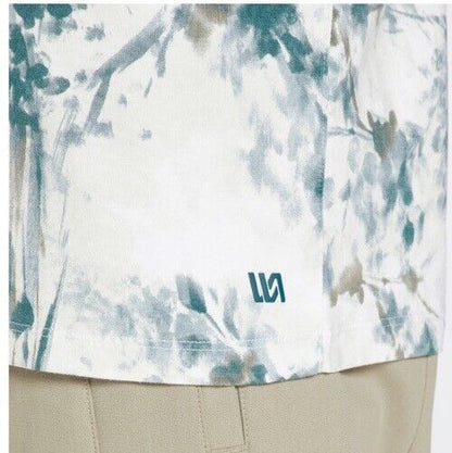 VRST Men's Essential Print Tee Shirt Botanic Mineral Teal- Small -NWT