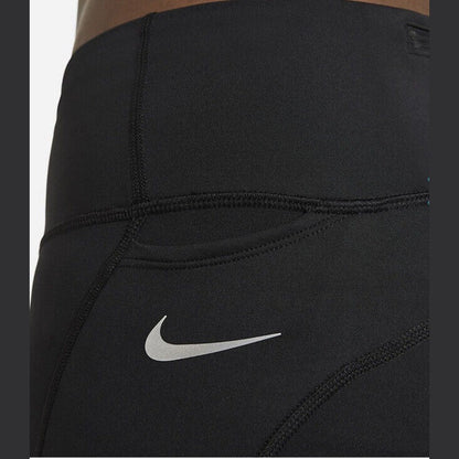 Nike Women’s Fast Crop Length Running Capri Leggings -Black (Charcoal) -Small