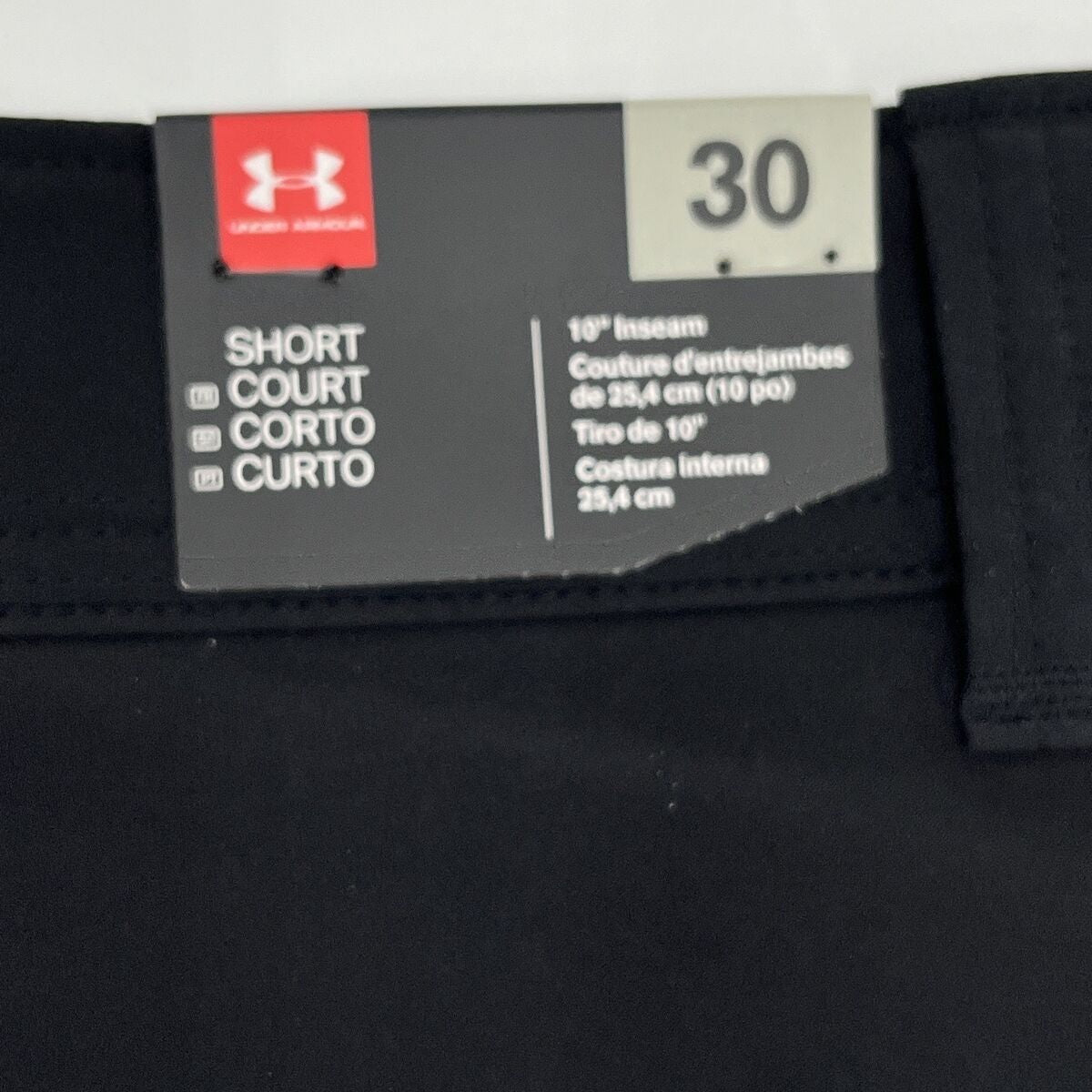 $65 Under Armour Men's UA 10” Mantra Soft Cargo Shorts- Black- Size: 30”-NWT